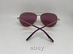 Tom Ford Dashel-02 TF996 32Y Sunglasses Shiny Gold Violet 62-14-145mm