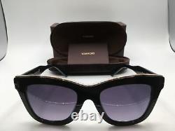 Tom Ford FT0685 Women's Black Frame Grey Lens Square Sunglasses 52MM
