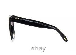 Tom Ford FT0764 764 01B Sabrina Shiny Black Smoke Gradient Sunglasses Authentic