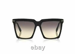 Tom Ford FT 0764 Sabrina 01B Shiny Black/Smoke Gradient Sunglasses