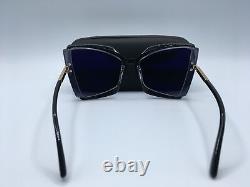 Tom Ford FT 0766 Women's Black Frame Grey Lens Butterfly Sunglasses 53MM