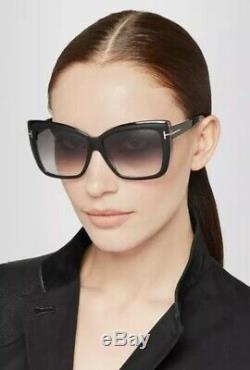 Tom Ford IRINA TF 390 03D FT0390 Polarized Black Gold Grey Women Sunglasses 59mm