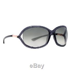 Tom Ford Jennifer TF 8 0B5 Transparent Dark Grey Women's Soft Square Sunglasses