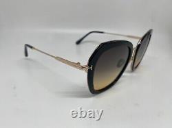 Tom Ford Kenyan TF792 01B Shiny Black Gradient Smoke Sunglasses 54-20-140mm
