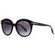 Tom Ford Monica Tf 429 03w Shiny Black Crystal Gradient Women's Round Sunglasses