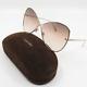 Tom Ford Nickie Tf842 28f New Rose Gold/brown Gradient Geometric Sunglasses