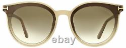 Tom Ford Oval Sunglasses TF807K 45B Transparent Brown/Gold 63mm FT0807