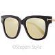 Tom Ford Square Sunglasses Tf436 Tracy 01c Black/gold 53mm Ft0436