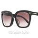 Tom Ford Square Sunglasses Tf502f Amarra 01t Black 55mm Ft0502f Alternative Fit