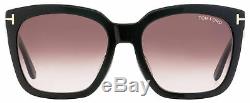 Tom Ford Square Sunglasses TF502F Amarra 01T Black 55mm FT0502F Alternative Fit