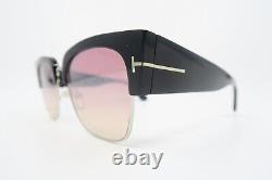Tom Ford TF554 01U New Dakota Black/Silver Gradient Sunglasses with box