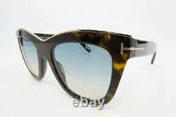 Tom Ford TF685 52P New Havana/ Blue Gradient JULIE Sunglasses 52mm with defect