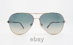 Tom Ford TF823 28P Clark New Gold/Green Gradient Aviator Sunglasses with box