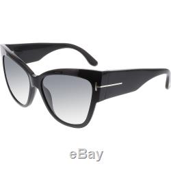 Tom Ford Women's Gradient Anoushka FT0371-01B-57 Black Cat Eye Sunglasses