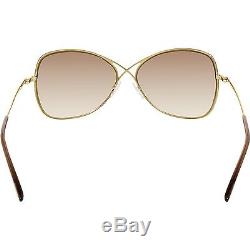 Tom Ford Women's Gradient Colette FT0250-28F-63 Gold Butterfly Sunglasses