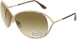 Tom Ford Women's Gradient Miranda FT0130-28G-68 Gold Oval Sunglasses