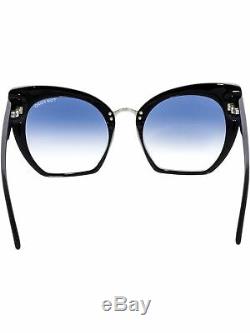 Tom Ford Women's Gradient Samantha FT0553-01W-55 Black Cat Eye Sunglasses