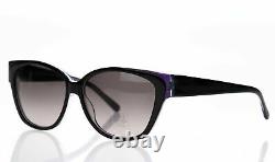 VERA WANG Womens'Therese' Black & Purple Cat Eye 57mm Sunglasses 135089