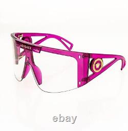 VERSACE ICON SHIELD Medusa Pink 4393 Clip On 3 Lens VE4393 Unisex Sunglasses