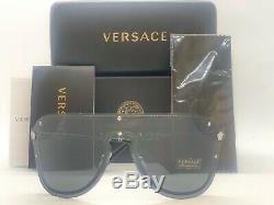 VERSACE MEDUSA MADNESS Sunglasses VE 2180 1000 87 Silver Black Gray 44mm 100087