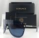 Versace Medusa Madness Ve2180 Sunglasses 1000/80 Silver / Blue Lenses Brand New