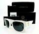 Versace Mod. 4359 401/87 White & White Gold Medallion New Unisex Sunglasses Wbox