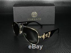 VERSACE VE2150Q 100271 Gold Grey Green 62 mm Men's Sunglasses