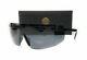 Versace Ve2208 100987 Black Rectangle Square Men's Sunglasses 45 Mm