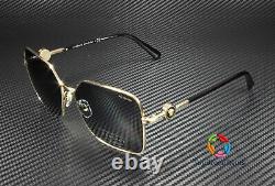 VERSACE VE2227 100281 Gold Dark Grey Polarized 59 mm Women's Sunglasses