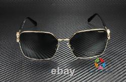 VERSACE VE2227 100281 Gold Dark Grey Polarized 59 mm Women's Sunglasses