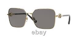 VERSACE VE2227 100287 Gold Dark Grey 59 mm Women's Sunglasses