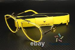 VERSACE VE2232 14736D Yellow Yellow Mirror Flash Gold 61 mm Women's Sunglasses