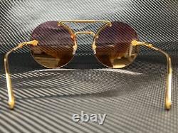 VERSACE VE2244 100278 Gold Round 56 mm Women's Sunglasses