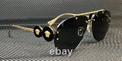 VERSACE VE2250 100287 Gold Dark Grey Women's 63 mm Sunglasses