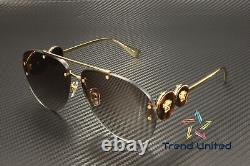 VERSACE VE2250 148889 Gold Grey Gradient Brown 63 mm Women's Sunglasses