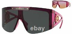 VERSACE VE4393 533487 Transparent Fuxia Pilot Women's Sunglasses 46 mm
