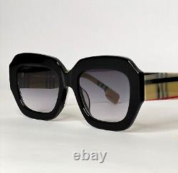 VTG SUNGLASSES BURBERRY WOMAN SQUARE ACETATE FRAME 54-140mm ITALY NEW