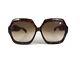 Vtg Style 1990's Sultry Large Sunglass Brown Square Shape Great Lens 227