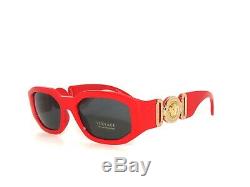 Versace 4361 533087 Red Gray Sunglasses Unisex
