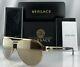 Versace Aviator Ve2165 Sunglasses Pale Gold Gold Mirror 1252/5a 58mm New
