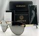 Versace Glam Medusa Ve2161 Sunglasses Gold Frame Silver Mirror Lens 1002/6g