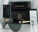 Versace Glam Ve2161 Sunglasses 1002/87 Gold Gray Lenses New
