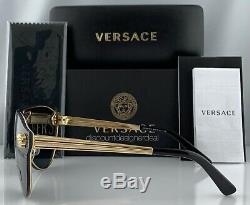 Versace Glam VE2161 Sunglasses 1002/87 Gold Gray Lenses NEW