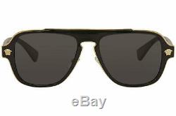 Versace Medusa Charm Sunglasses VE2199 100281 Black / Polarized Grey Lens