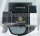 Versace Medusa Shield Sunglasses Ve4446 Gb1/87 Black Frame Gray Lens 67mm New