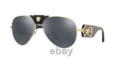 Versace VE2150Q Pale Gold/Grey Mirror/Black Sunglasses