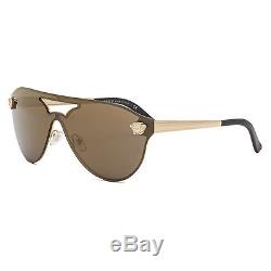 Versace VE2161 Rock Icons Medusa Sunglasses 1002/F9 Gold / Brown Mirrored Lens