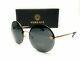 Versace Ve2176 125287 Pale Gold Grey Lens Women's Round Sunglasses 59mm