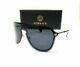 Versace Ve2180 100087 Silver Women's Pilot Metal Sunglasses 125