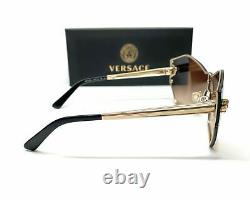 Versace VE2182 125213 Pale Gold Brown Gradient Women's Sunglasses 140mm